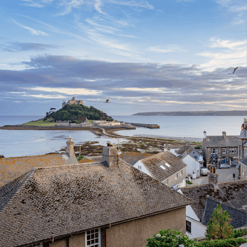 Visit St Michael’s Mount, easily accessible between mid-tide and low water
