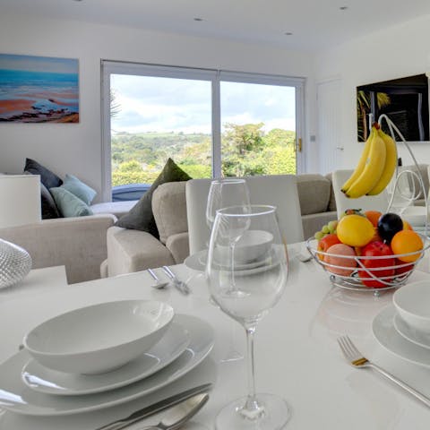 Dine across from your natural country surroundings