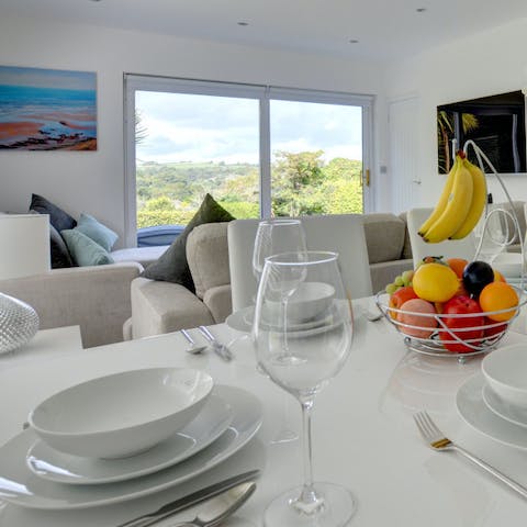 Dine across from your natural country surroundings