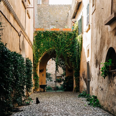 Shop for pottery souvenirs in the traditional village of Margarites – it's 300m away