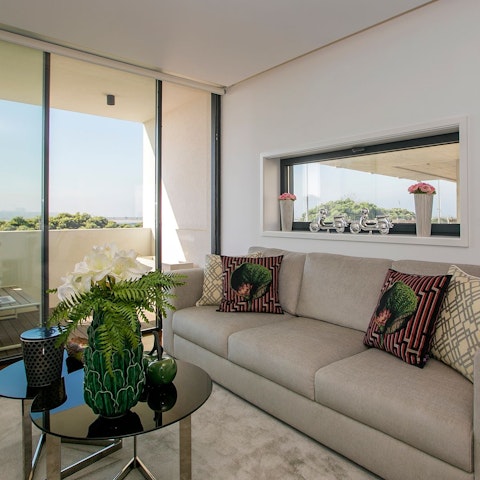 Sprawl out on the sofa and unwind after a long day in the sun