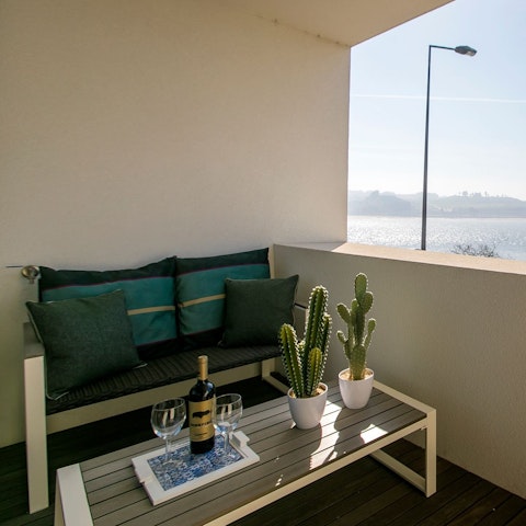 While away the evening with an alfresco cocktail as the sun goes down