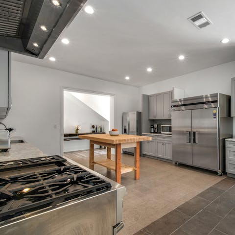 Hire a private chef to put the gourmet kitchen to the test