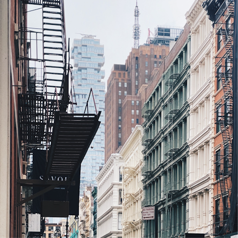 Stay in SoHo's lively creative district