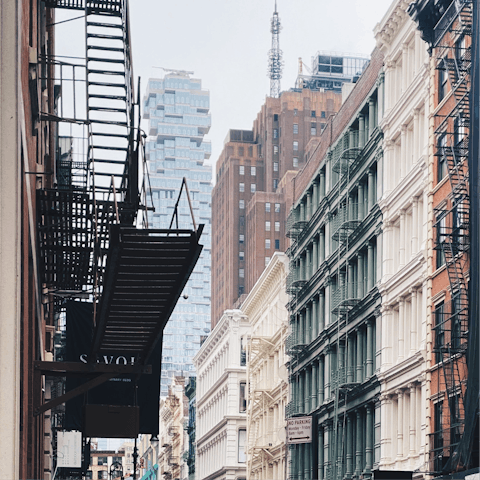 Stay in SoHo's lively creative district