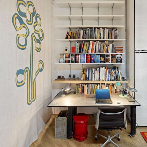 Elevate your remote work set-up at one of the dedicated workstations