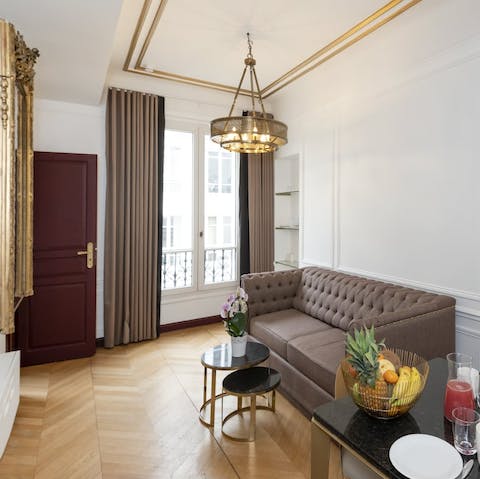 Relax in the style with a coffee before heading out to see the sights