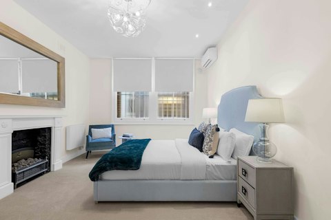 Look forward to a restful sleep in the comfortable bed