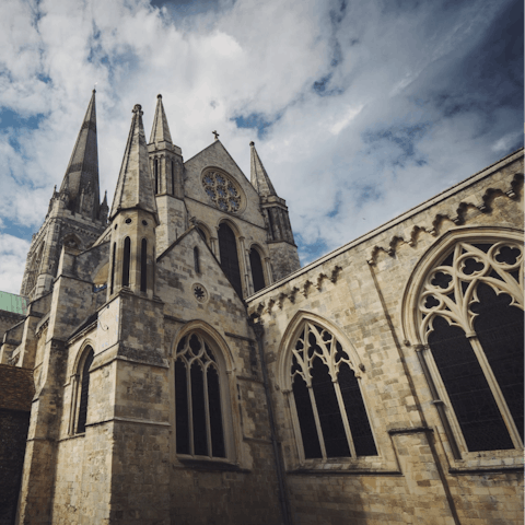 Visit Chichester Cathedral – a twenty-seven-minute drive away