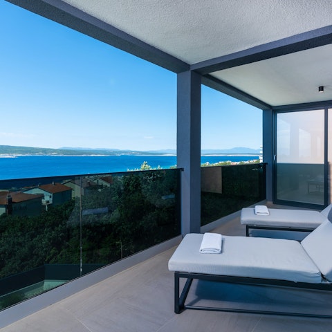 Take in the stunning Adriatic Sea views from the balcony