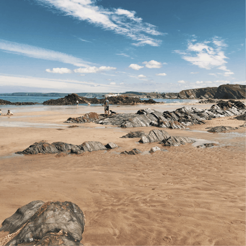 Skip down to Newquay Sea Front, just two minutes from your building
