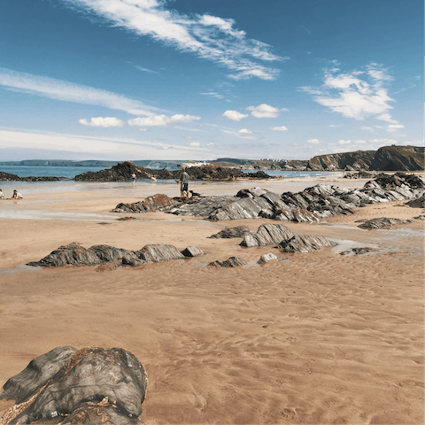 Skip down to Newquay Sea Front, just two minutes from your building