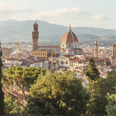 Stay in Florence and explore the stunning cathedral, a short stroll away