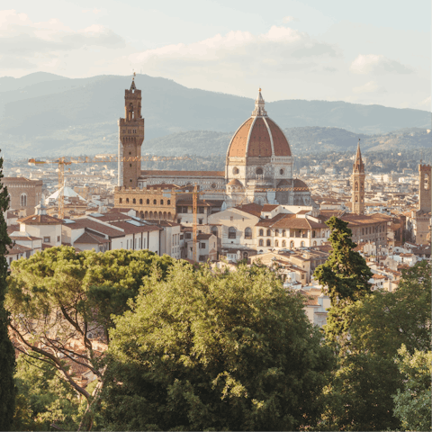 Stay in Florence and explore the stunning cathedral, a short stroll away