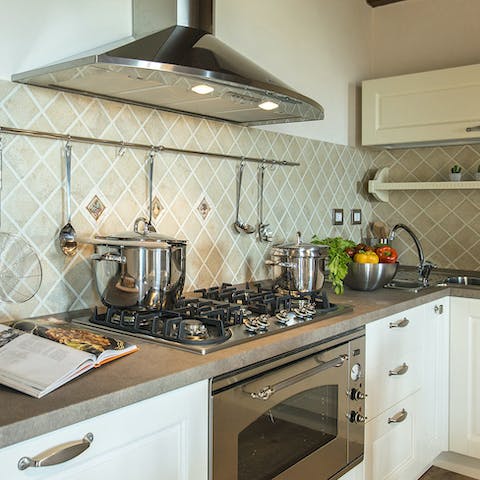 Try your hard at Italian cooking in the well-appointed kitchen