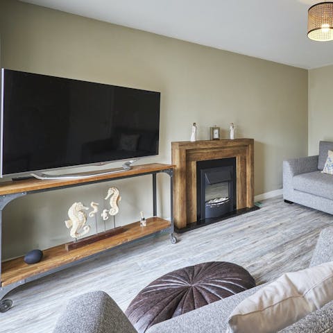 Cosy up on the sofa and watch a good movie