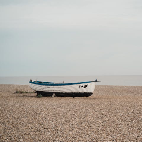 Visit beautiful Aldeburgh, a five-minute drive away