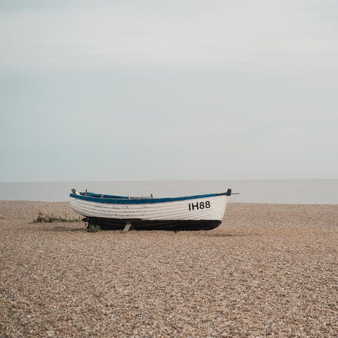 Visit beautiful Aldeburgh, a five-minute drive away