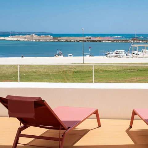 Admire the fantastic views of the Mediterranean Sea from a variety of terraces