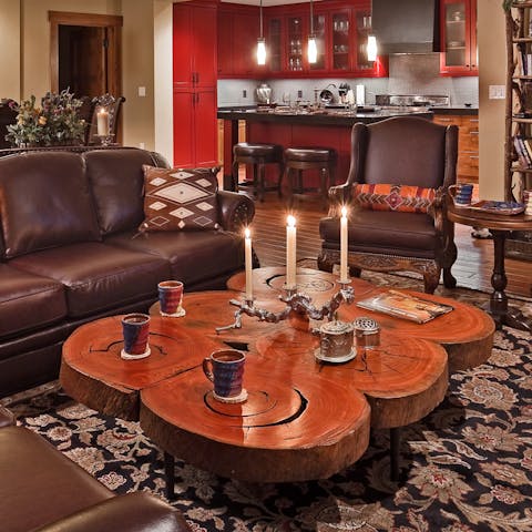 The handcrafted coffee table