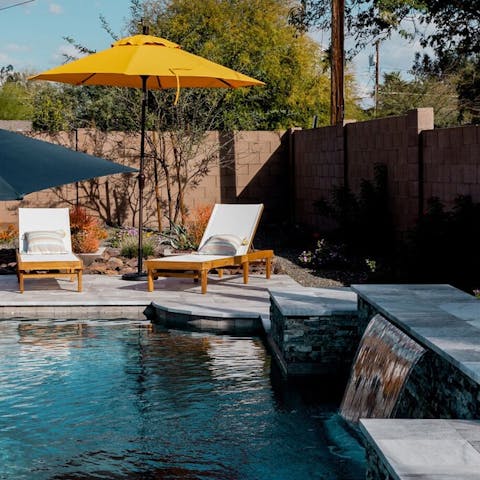 Cool off in the private pool