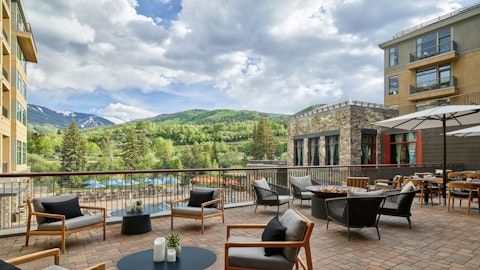 Gather around the communal fire pit to relax after a busy day