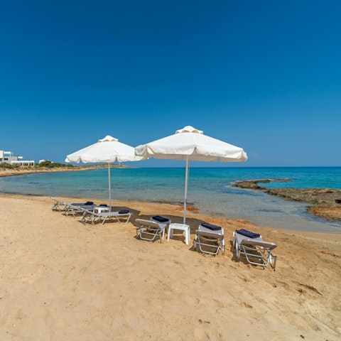 Wake up and head to your own private beach