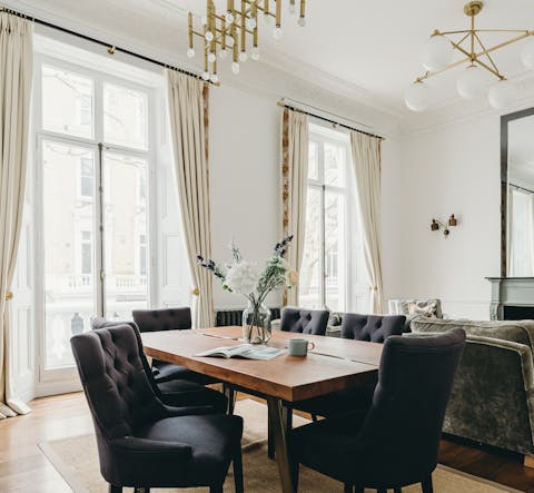 The elegant dining table