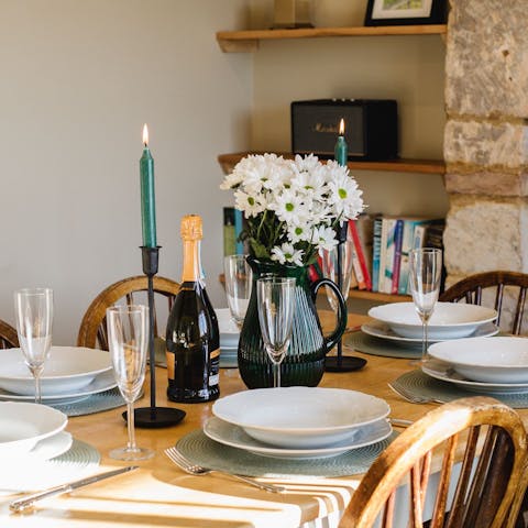 Stock up in nearby Stroud's farmers' market and feast at home