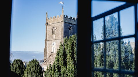Enjoy the church views from the sash windows