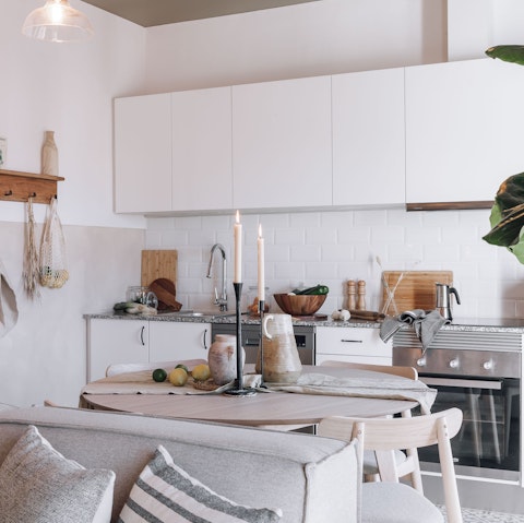 Cook up a couple of tapas dishes in the modern kitchen