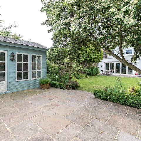 Spend time outdoors in the large private garden