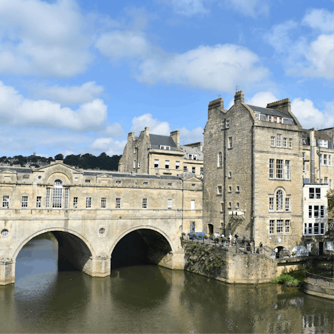 Explore the historic heart of Bath – a short drive away