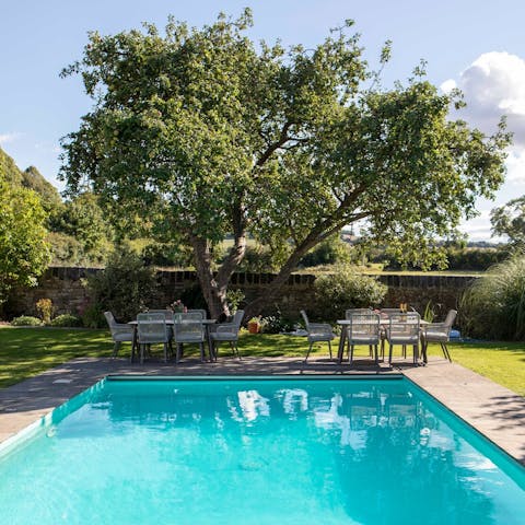 Feel a wonderful sense of wellbeing after a swim in the pool