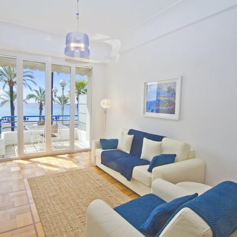 Enjoy plenty of sunshine in the living area thanks to the French doors