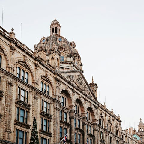 Do some shopping at Harrods, right down the road
