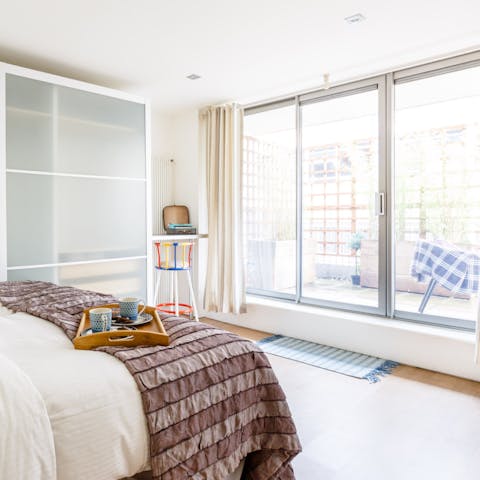 Enjoy breakfast in bed in the bright bedrooms