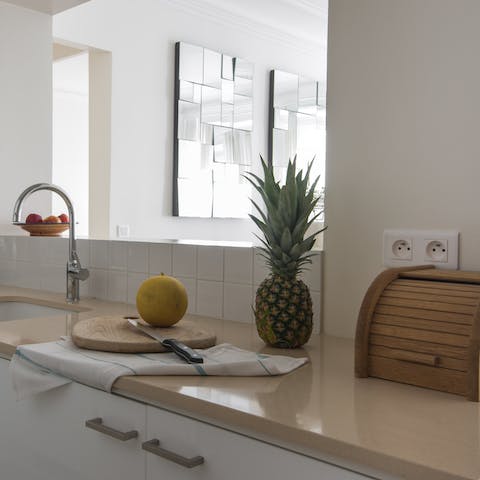 Prepare delicious meals in the fully-equipped kitchen