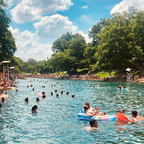 Head to  Barton Springs Pool for an afternoon dip