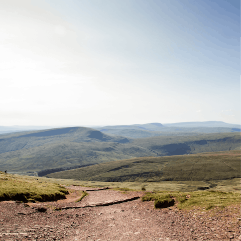 Explore the rugged beauty of the Brecon Beacons National Park, a forty-five minute drive