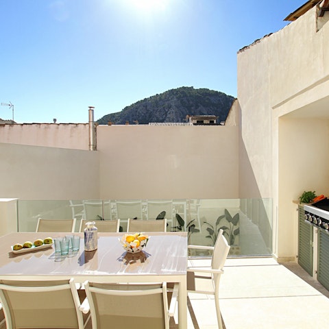 Take in the views of the the Puig Maria from the top-terrace
