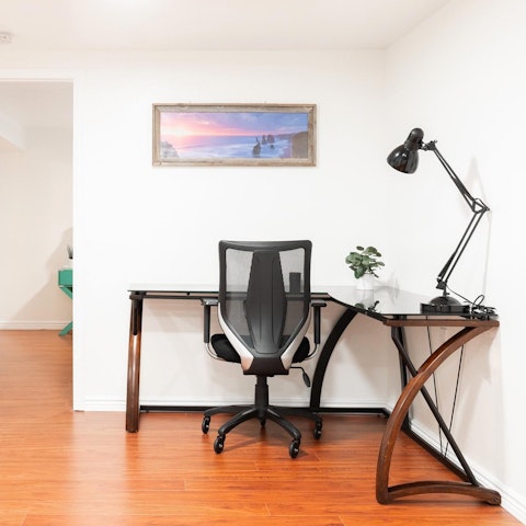 Keep one eye on work at the dedicated office space