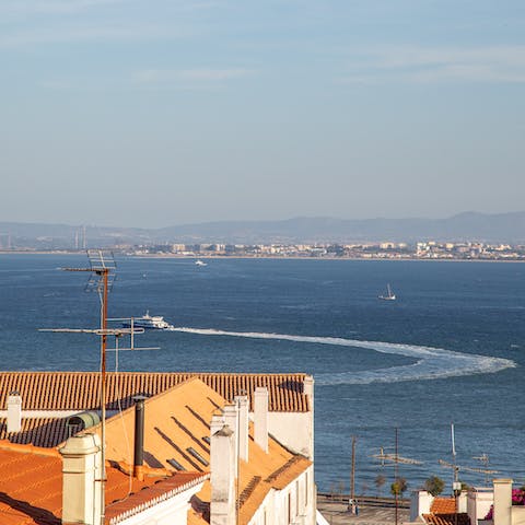 Take in views of the the Tagus River from your home's large windows