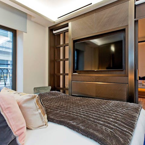 Snuggle up in bed with a good movie