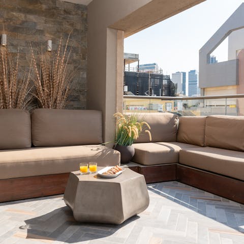 Idle away the long summer evenings on your terrace