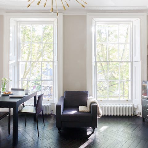 The beautiful floor to ceiling windows