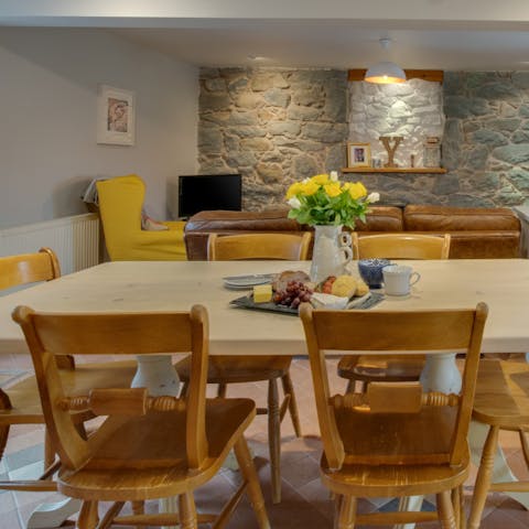 Savour delicious family meals at the dining table