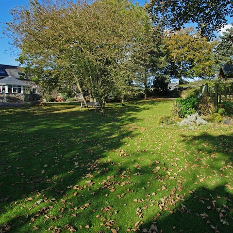 Enjoy the tranquillity of your private garden, which also includes a play area for children