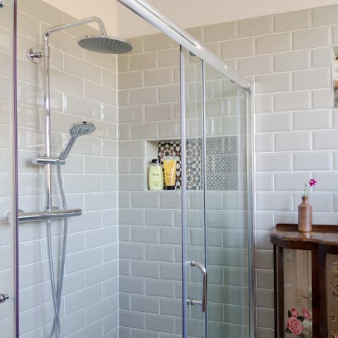 Wake up under the rainfall shower