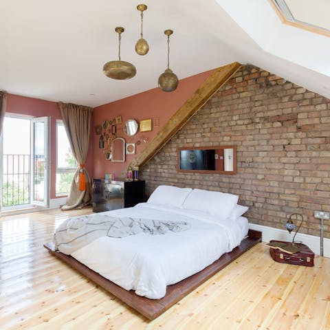 The Moroccan themed loft room